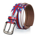 100% High quality leather National flag design man belt